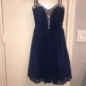 Navy blue formal/homecoming dress with cutout back